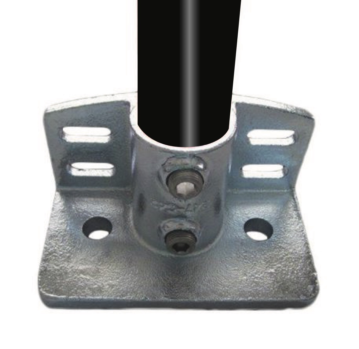 Type 242 Base Flange with kick plate fixing option Tube Clamp 48mm